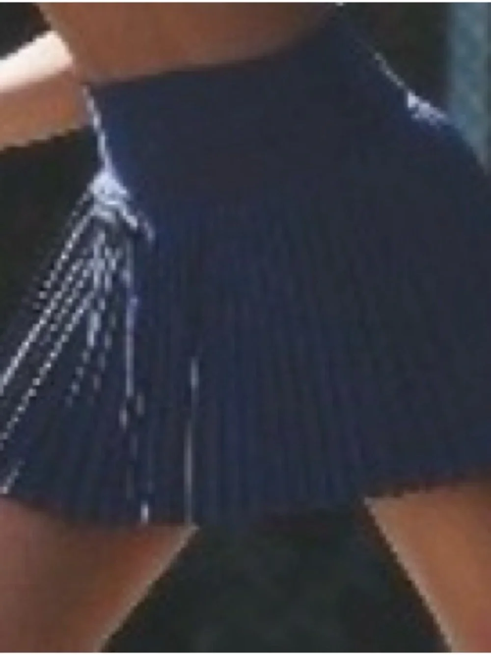 ALO Grand Slam Tennis Skirt L Yoga Navy Pleated Skater Skirt with Wide Waistband